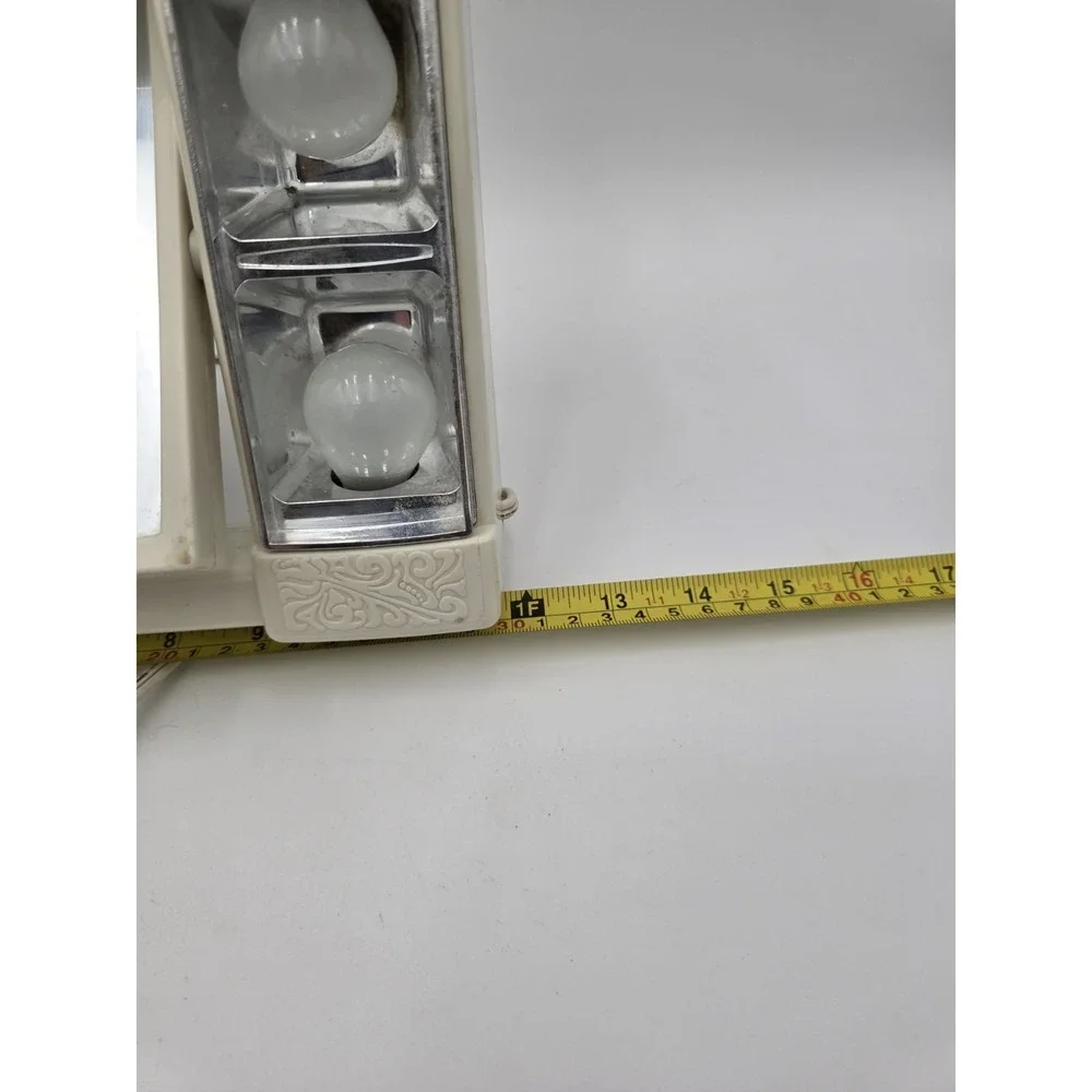 Vintage Make Up Vanity Rotating Mirror Lights And Magnification Contempo 1980s